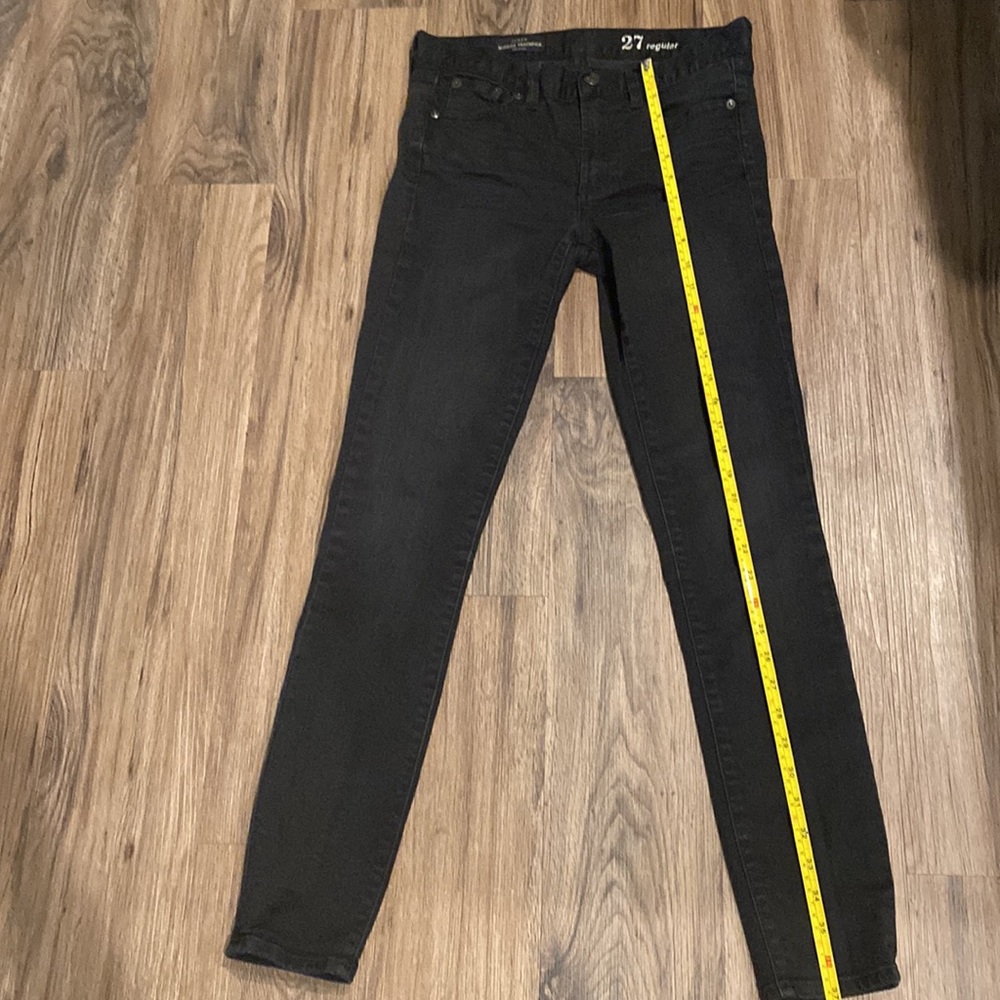 J Crew Toothpick Jeans Black 27R - Picture 7 of 9